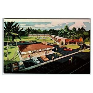 Vintage Quality Courts Motel Stage Stop Restaurant Silver Springs FL Postcard